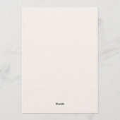 Champagne Refined Floral Wedding Kaart (Achterkant)