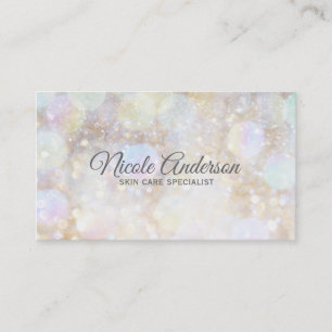 Champagne Regenboog Bokeh Glitter Glam Trendy Mode Visitekaartje