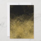 Champagne Rehearsal Dinner Invitation Black Gold Kaart (Achterkant)