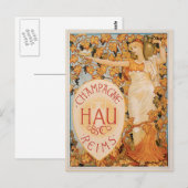 Champagne Reims  Drink en kunst van wijn Briefkaart (Voorkant / Achterkant)