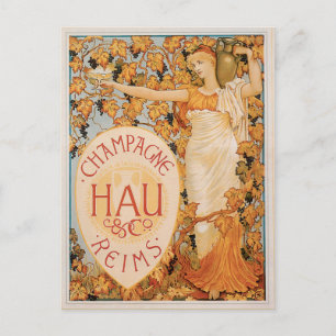 Champagne Reims  Drink en kunst van wijn Briefkaart