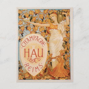 Champagne Reims  Drink en kunst van wijn Briefkaart