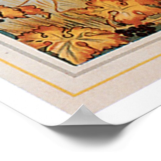 Champagne Reims  Drink en kunst van wijn Poster (Hoek)