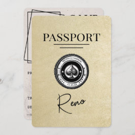 Champagne Reno Paspoort Bewaar de datum Save The Date