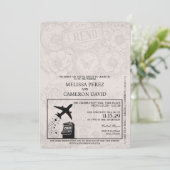 Champagne Reno Passport Uitnodiging (Staand voorkant)