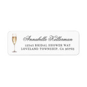 Champagne Retouradres Etiket (Voorkant)