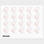 Champagne Retro Bruiloftsborrel Dank Je Ronde Sticker (Vel)