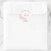 Champagne Retro Bruiloftsborrel Dank Je Ronde Sticker (Tas)