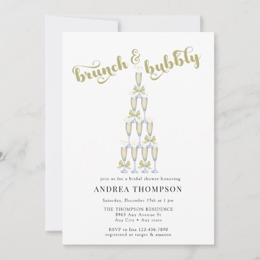 Champagne Retro Vrijgezellenfeest Kaart (Voorkant)