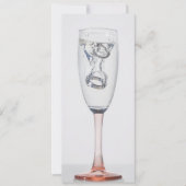 Champagne ringen trouw uitnodiging (Voorkant)