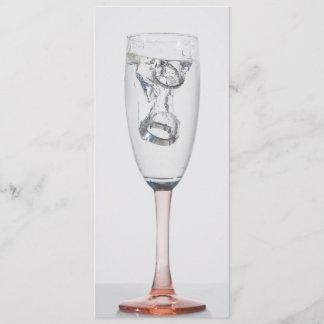 Champagne ringen trouwkaart kaart