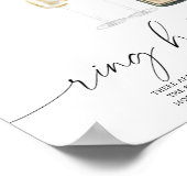 Champagne - ringjacht vrijgezellenfeest spel poster (Hoek)