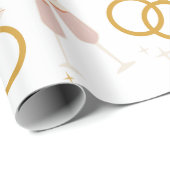 Champagne Rings Bruiloft Vrijgezellenfeest Cadeauv Cadeaupapier (Rol Hoek)