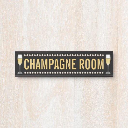 Champagne Room Deurbordje (Voorkant)