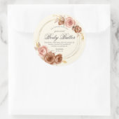 champagne roos body butter ronde sticker (Tas)