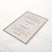 Champagne & Roos Gold Elegant Minimalistische brui Folie Uitnodiging (Gedraaid)