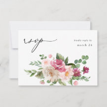 Champagne & Roze Bloem met RSVP voor maaltijd