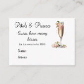 Champagne roze bloemenspel Vrijgezellenfeest bruil Informatiekaartje (Voorkant)
