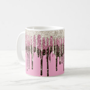Champagne Roze Chocolade Ice Cream Glitter Druppel Koffiemok
