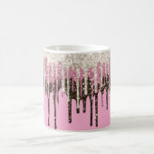 Champagne Roze Chocolade Ice Cream Glitter Druppel Koffiemok (Center)