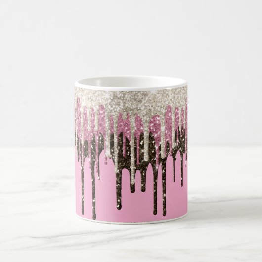 Champagne Roze Chocolade Ice Cream Glitter Druppel Koffiemok (Center)