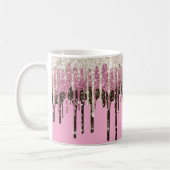Champagne Roze Chocolade Ice Cream Glitter Druppel Koffiemok (Links)