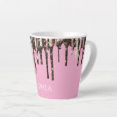 Champagne Roze Chocolade Ice Cream Glitter Druppel Latte Mok (Rechterhoek)