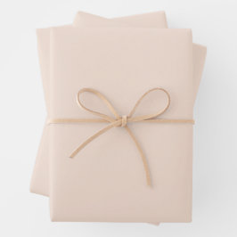 Champagne roze effen kleur inpakpapier vel