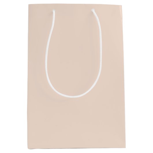 Champagne roze effen kleur medium cadeauzakje (Voorkant)