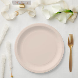 Champagne roze effen kleur papieren bordje