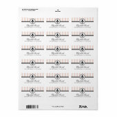 Champagne Roze Franse Fleur De Lis Adres Etiket (Full Sheet)