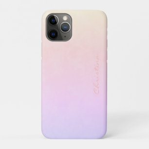 Champagne Roze Handtekening op Winter Zonsondergan Case-Mate iPhone Case