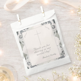 Champagne-roze kant bruiloft bedankzakje