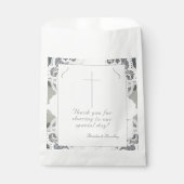 Champagne-roze kant bruiloft bedankzakje (Voorkant)