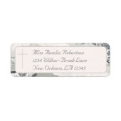 Champagne-roze kant bruiloft etiket (Voorkant)