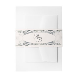 Champagne-roze kant bruiloft uitnodigingen wikkel