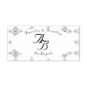 Champagne-roze kant bruiloft  zelfinktende stempel (Design)