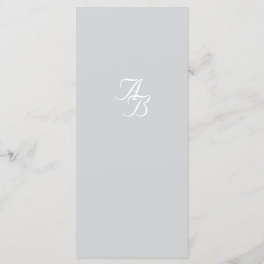 Champagne-Roze Kant Wedding Menu (Achterkant)