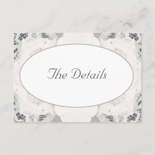 Champagne Roze Lace Wedding Enclosure Kaart (Achterkant)