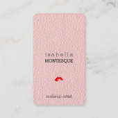 Champagne Roze Mock Leather iPhone Style Visitekaartje (Voorkant)