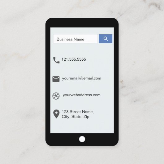 Champagne Roze Mock Leather iPhone Style Visitekaartje (Achterkant)