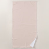 Champagne roze Plain Solid Kleur Strandlaken (Voorkant)