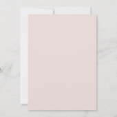 Champagne Roze Ranunculus Eucalyptus Bruiloft Kaart (Achterkant)