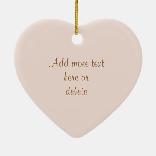 Champagne Roze Rose Elegance 2-zijdig Keramisch Ornament (Achterkant)