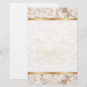 Champagne Roze Rose Elegance Briefpapier (Voorkant / Achterkant)