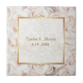 Champagne Roze Rose Elegance Tegeltje (Voorkant)