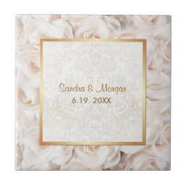 Champagne Roze Rose Elegance Tegeltje