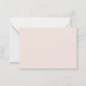 Champagne roze strik reactie RSVP Notitiekaartje (Achterkant)
