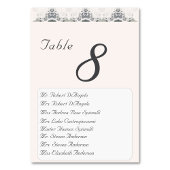 Champagne-roze Trouwtafel Nummer Kaart