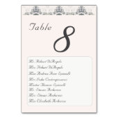 Champagne-roze Trouwtafel Nummer Kaart (Achterkant)